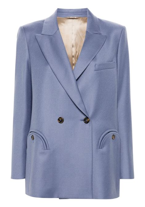 Dust blue Exit Everynight wool blazer Blaze Milano - women